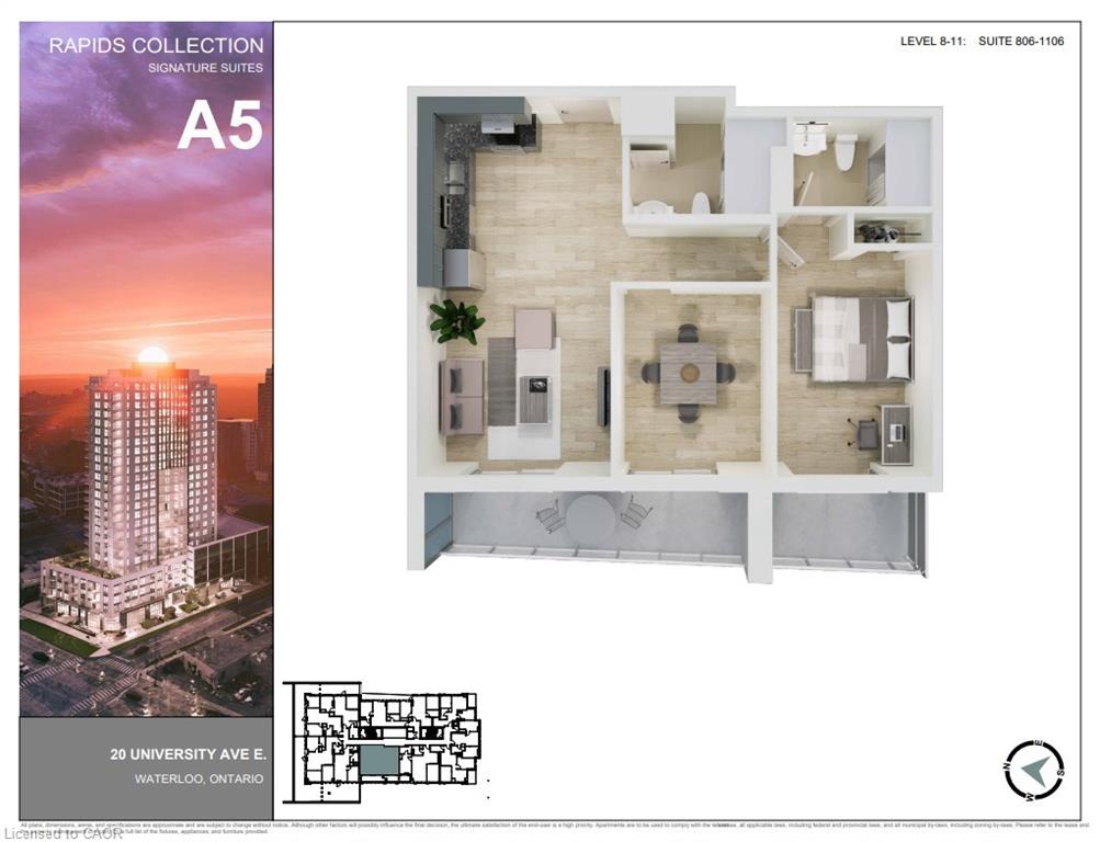 Unit 1106 - 20 University Avenue E, Waterloo 1